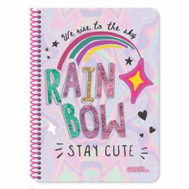 ΤΕΤΡΑΔΙΟ ΣΠΥΡΑΛ A4 2Θ 60Φ MUST RAINBOW POWER 4σχεδ 584460