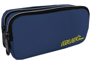 Κασετίνα Βαρελάκι Must Monochrome Plus Μπλε Navy 2 Θήκες 584957