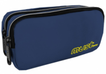 Κασετίνα Βαρελάκι Must Monochrome Plus Μπλε Navy 2 Θήκες 584957