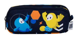 Σχολική Κασετίνα Βαρελάκι Fall Guys Blue and Yellow 2 Θήκες 000470066