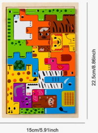  Ξύλινο Παιδικό Εκπαιδευτικό Puzzle Play Tetris 18x27  Διάφορα