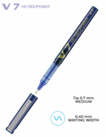 PILOT ΣΤΥΛΟ ΥΓΡΗΣ ΜΕΛΑΝΗΣ V7 HI-TECPOINT 0.7mm ΜΠΛΕ BX-V7L