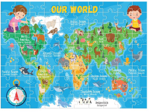 PUZZLE 100ΤΕΜ 49Χ36ΕΚ ΠΑΓΚΟΣΜΙΟΣ ΧΑΡΤΗΣ 000622309