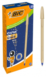 ΣΤΥΛΟ ΔΙΑΡΚΕΙΑΣ BIC CRYSTAL CELEBRATE ΧΡΥΣΟ ΜΠΛΕ 1,0mm