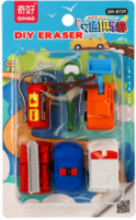 Γόμες 3D Set 6τμχ Super Οχήματα QH-8729
