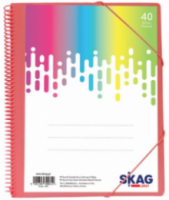 SKAG Σούπλ Spiral Α4 40Θ Με Λάστιχο & Θήκη - Neon Διάφορα Χρώματα 300612