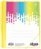 SKAG Σούπλ Spiral Α4 30Θ Με Λάστιχο & Θήκη - Neon Διάφορα Χρώματα