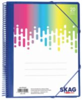 SKAG ΣΟΥΠΛ SPIRAL Α4 20Θ ΜΕ ΛΑΣΤΙΧΟ & ΘΗΚΗ-NEON ΔΙΑΦΟΡΑ ΧΡΩΜΑΤΑ 300599