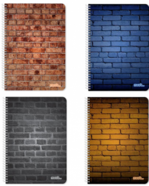 Τετράδιο Σπιράλ Α4 Must Bricks 4 Θέματα 120 Φύλλα 4 Σxέδια 000584479