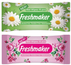 Υγρά Μαντηλάκια Freshmaker Flower πακ=15τεμ 5-117