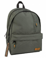 Τσάντα Πλάτης Must Team Monochrome rPET με 2 Κεντρικές Θήκες 32x19x42 εκ Λαδί με Πορτοκαλί 000586377