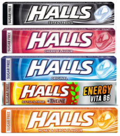 Halls Καραμέλες Χωρίς Ζάχαρη 32gr Διάφορες Γεύσης 