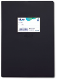  Τετράδιο Εξήγηση Skag Διεθνές PP 80g 17x25cm 50 Φύλλων ΜΑΥΡΟ 302456