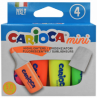 Μαρκαδόροι Υπογραμμίσεως Carioca Μίνι 5,0mm σετ 4τεμ