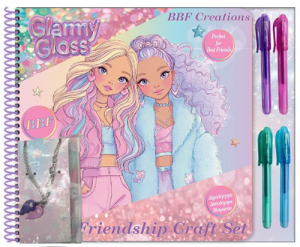 Σετ Ζωγραφικής Μόδας Glammy Gloss με Κολιέ και Αυτοκόλλητα 30 Σελίδων 27x26Εκ 000630025
