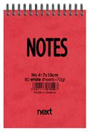 Next notes μπλοκ σπιράλ ριγέ μινι 80φ 7x10εκ. 01527