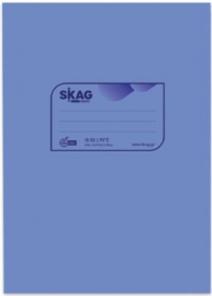  Τετράδιο καρφίτσα ριγέ 50 φύλλων 17x 25 PP Διαφανή Super Διεθνές 80g Μπλε