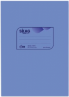  Τετράδιο καρφίτσα ριγέ 50 φύλλων 17x 25 PP Διαφανή Super Διεθνές 80g Μπλε