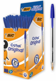 Bic Στυλό Ballpoint 1.0mm με Μπλε Mελάνι Cristal Original
