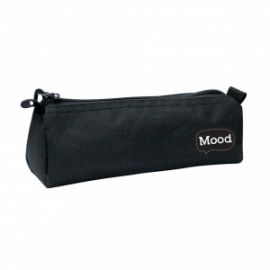 Κασετίνα Βαρελάκι Mood Chrome Μαύρη με 1 Θήκη 72661