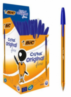 Bic Στυλό  Ballpoint 0.8mm με Μπλε Mελάνι Cristal Original Fine