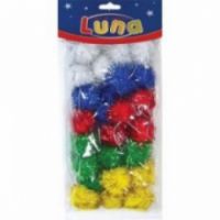 ΠΟΜ-ΠΟΜ GLITTER 15MM 30ΤΕΜ. LUNA.620476