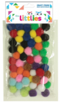 Πομ Πομ Χειροτεχνίας The littlies Διάφορα Χρώματα 15mm 60 Τμχ. 646594