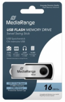 MediaRange USB 2.0 Flash Drive 16GB (Black/Silver)