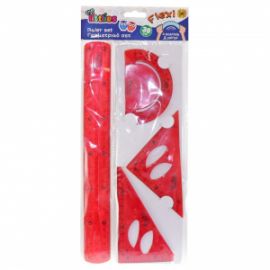 Γεωμετρικό Σετ Flexi The littlies 4Τμχ 30cm  0646131-1 Κοκκίνο
