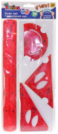 Γεωμετρικό Σετ Flexi The littlies 4Τμχ 30cm  0646131-1 Κοκκίνο