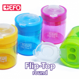Ξύστρα +Efo Flip-Top Round Βαρελάκι 2 τρύπες 380250
