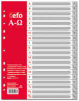 Διαχωριστικά Πλαστικά Α4 Α-Ω Γκρι 774623 +EFO