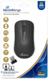 MediaRange Optical Mouse 3-Button (Black, Wireless) (MROS209) 