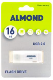 Almond Flash Drive USB 16 GB Prime - Άσπρο