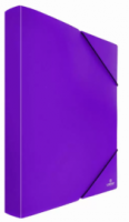 FLUO Kουτί PP με Λάστιχο 25X35 5εκ Μωβ 07-29-05-08