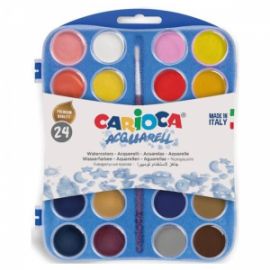 Νερομπογιές Carioca Acquarell 24 Τεμ. + Πινέλο Δώρο 42401