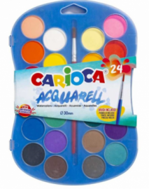 Νερομπογιές Carioca Acquarell 24 Τεμ. + Πινέλο Δώρο 42401
