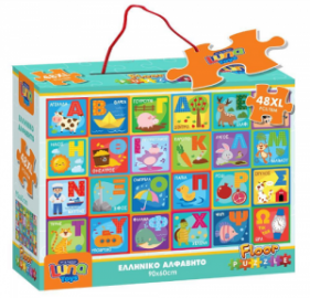 ΠΑΖΛ ΔΑΠΕΔΟΥ ΕΛΛΗΝΙΚΟ ΑΛΦΑΒΗΤΟ LUNA TOYS 48 ΤΜΧ 90X60 ΕΚ.622313