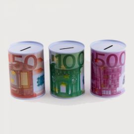 Κουμπαράς Μεταλλικός Μικρος Ευρώ  Ø 8Χ12,5cm