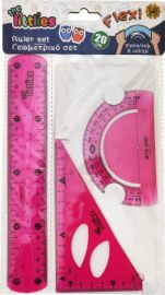 The littlies Flexi Γεωμετρικό Σετ 20cm 4 Τμχ, 2 Χρώματα (646829) Φουξια