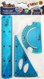 The littlies Flexi Γεωμετρικό Σετ 20cm 4 Τμχ, 2 Χρώματα (646829) Γαλάζιο