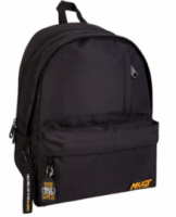 Τσάντα Πλάτης Must Team Monochrome rPET με 2 Κεντρικές Θήκες 32x19x42 εκ Μαύρο με Πορτοκαλί 586352