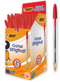Στυλό Bic Διαρκείας Cristal medium 1,00mm Κόκκινο (847899)