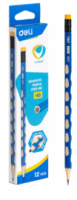 DELI ΜΟΛΥΒΙ ΕΞΑΓΩΝΙΚΟ ΜΕ ΓΟΜΑ HB BLISTER U-TOUCH ΜΠΛΕ 231.307453