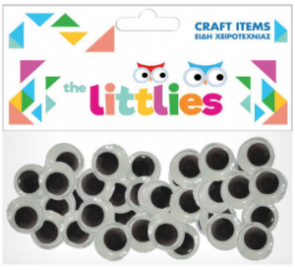 Ματάκια Kινούμενα 12mm 100τεμ The Littlies 646600