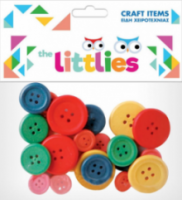 Κουμπιά ξύλινα χρωματιστά 24τεμ the littlies 646606