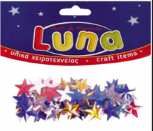 ΑΣΤΕΡΙΑ ΠΟΥΛΙΕΣ LUNA ΣΤΡΑΣ 15mm 70ΤΕΜ. 601624