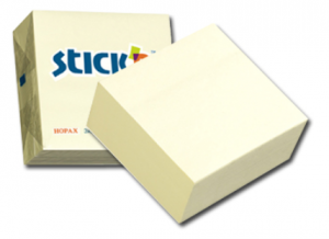 STICK'N ΚΥΒΟΣ ΑΥΤΟΚΟΛΛΗΤΑ 76x76mm ΚΙΤΡΙΝΟ 400Φ.21072