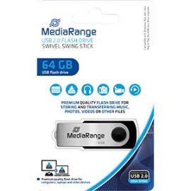 MediaRange USB 2.0 Flash Drive 64GB (Black/Silver)