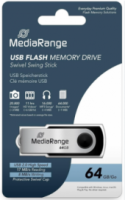 MediaRange USB 2.0 Flash Drive 64GB (Black/Silver)